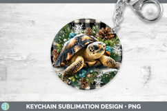 GorgeousAnimals Checker Christmas Keychain design.