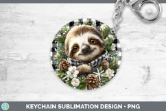 GorgeousAnimals Checker Christmas Keychain design.