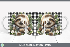 GorgeousAnimals Checker Christmas Mug Wrap design.