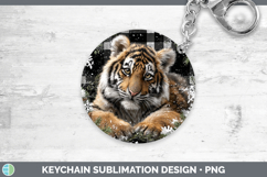 GorgeousAnimals Checker Christmas Keychain design.