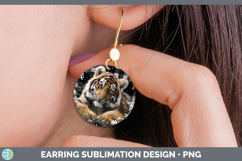 GorgeousAnimals Checker Christmas Round Earrings design.