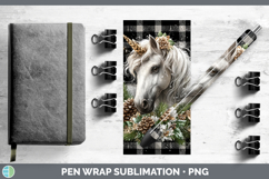 GorgeousAnimals Checker Christmas Pen Wrap design.