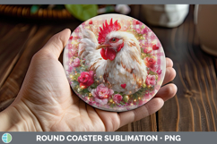 GorgeousAnimals Checker Valentine Round Coaster design.