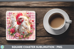 GorgeousAnimals Checker Valentine Square Coaster design.