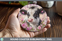 GorgeousAnimals Checker Valentine Round Coaster design.