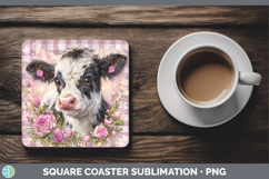 GorgeousAnimals Checker Valentine Square Coaster design.