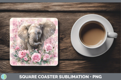 GorgeousAnimals Checker Valentine Square Coaster design.