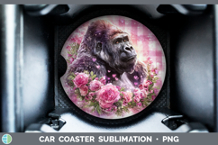GorgeousAnimals Checker Valentine Car Coaster design.