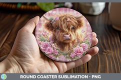 GorgeousAnimals Checker Valentine Round Coaster design.