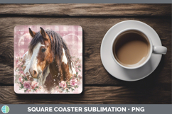 GorgeousAnimals Checker Valentine Square Coaster design.