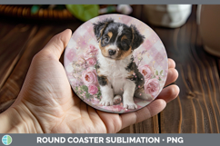 GorgeousAnimals Checker Valentine Round Coaster design.