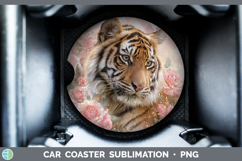 GorgeousAnimals Checker Valentine Car Coaster design.