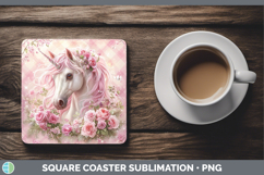 GorgeousAnimals Checker Valentine Square Coaster design.