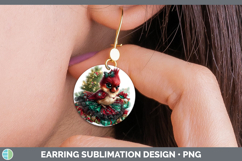 GorgeousAnimals Christmas Round Earrings design.