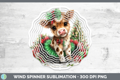 GorgeousAnimals Christmas Wind Spinner design.