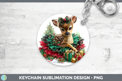GorgeousAnimals Christmas Keychain design.