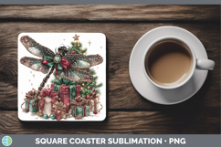 GorgeousAnimals Christmas Square Coaster design.