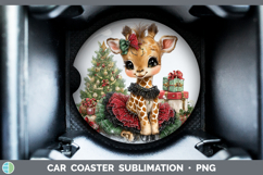 GorgeousAnimals Christmas Car Coaster design.