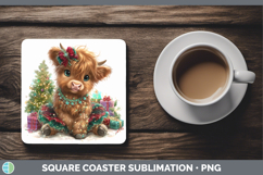 GorgeousAnimals Christmas Square Coaster design.