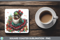 GorgeousAnimals Christmas Square Coaster design.
