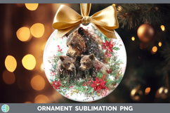 GorgeousAnimals Christmas Poinsettia Ornament design.