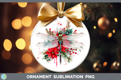 GorgeousAnimals Christmas Poinsettia Ornament design.