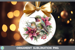 GorgeousAnimals Christmas Poinsettia Ornament design.