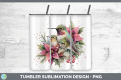 GorgeousAnimals Christmas Poinsettia Tumbler design.