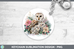 GorgeousAnimals Christmas Poinsettia Keychain design.