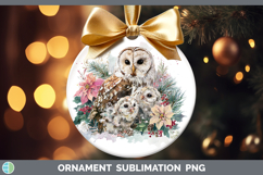 GorgeousAnimals Christmas Poinsettia Ornament design.