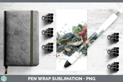 GorgeousAnimals Christmas Poinsettia Pen Wrap design.