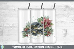 GorgeousAnimals Christmas Poinsettia Tumbler design.