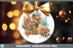 GorgeousAnimals Christmas Poinsettia Ornament design.