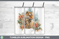 GorgeousAnimals Christmas Poinsettia Tumbler design.