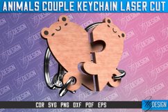 Animals Couple Keychain | Laser Cut SVG Design | CNC Files Product Image 4