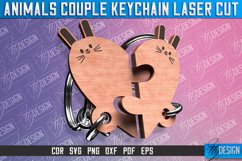 Animals Couple Keychain | Laser Cut SVG Design | CNC Files Product Image 8