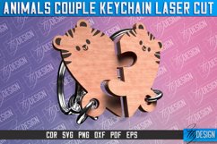 Animals Couple Keychain | Laser Cut SVG Design | CNC Files Product Image 9