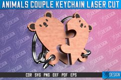 Animals Couple Keychain | Laser Cut SVG Design | CNC Files Product Image 10