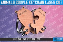 Animals Couple Keychain | Laser Cut SVG Design | CNC Files Product Image 11
