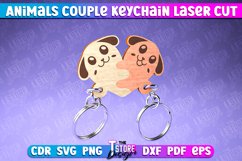 Animals Couple Keychain | Laser Cut SVG Design | CNC Files Product Image 3