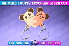 Animals Couple Keychain | Laser Cut SVG Design | CNC Files Product Image 4
