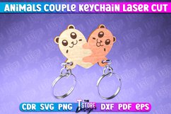 Animals Couple Keychain | Laser Cut SVG Design | CNC Files Product Image 7