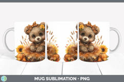 GorgeousAnimals Cute Thanksgiving Mug Wrap design.