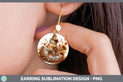 GorgeousAnimals Cute Thanksgiving Round Earrings design.