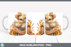 GorgeousAnimals Cute Thanksgiving Mug Wrap design.