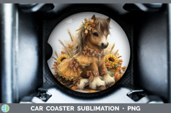 GorgeousAnimals Cute Thanksgiving Car Coaster design.