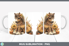 GorgeousAnimals Cute Thanksgiving Mug Wrap design.