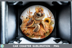 GorgeousAnimals Cute Thanksgiving Car Coaster design.