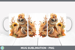GorgeousAnimals Cute Thanksgiving Mug Wrap design.
