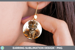 GorgeousAnimals Cute Thanksgiving Round Earrings design.